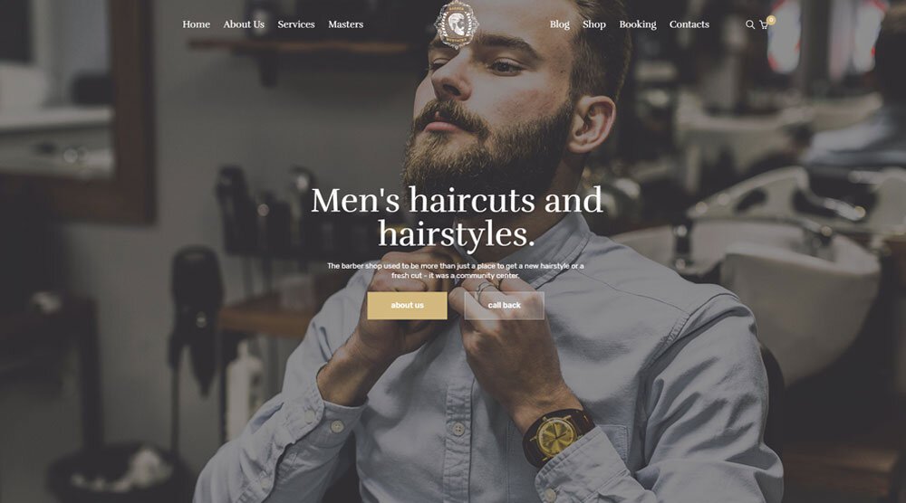 male hairstylist website example